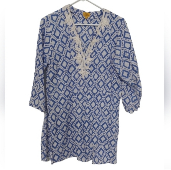 Roberta Roller Rabbit | Tops | Roberta Roller Rabbit Tunic Blue White ...